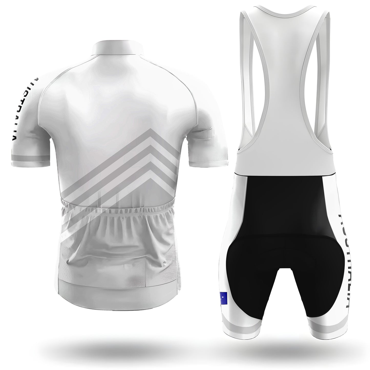 Australia White Men's Short Sleeve Cycling Kit