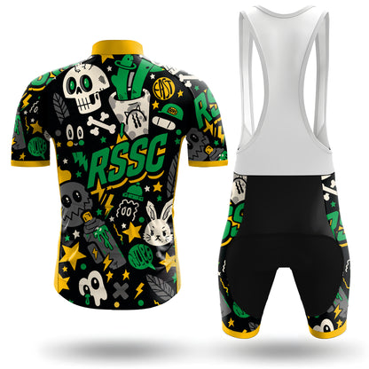 Graffiti Skull Bunny Men's Short Sleeve Cycling Kit