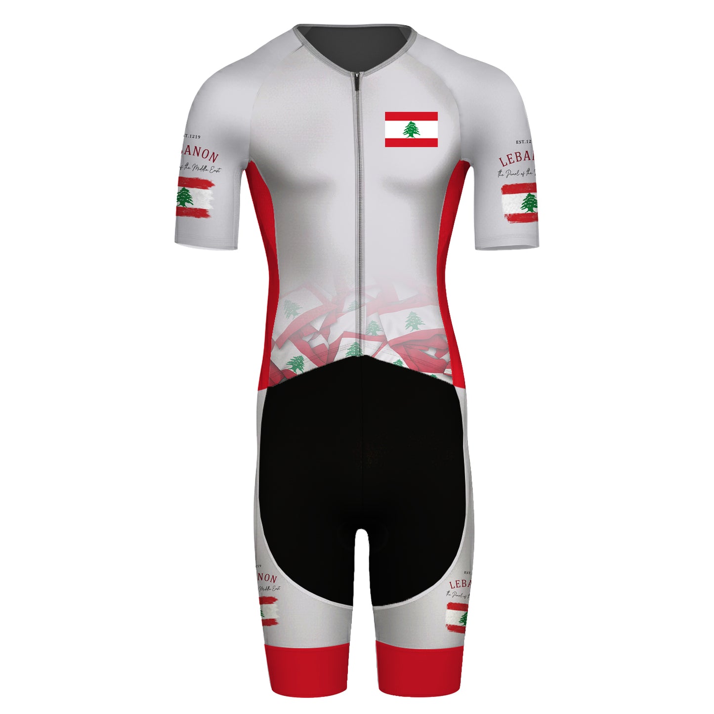 Lebanon Men's Short Sleeve Triathlon Suit