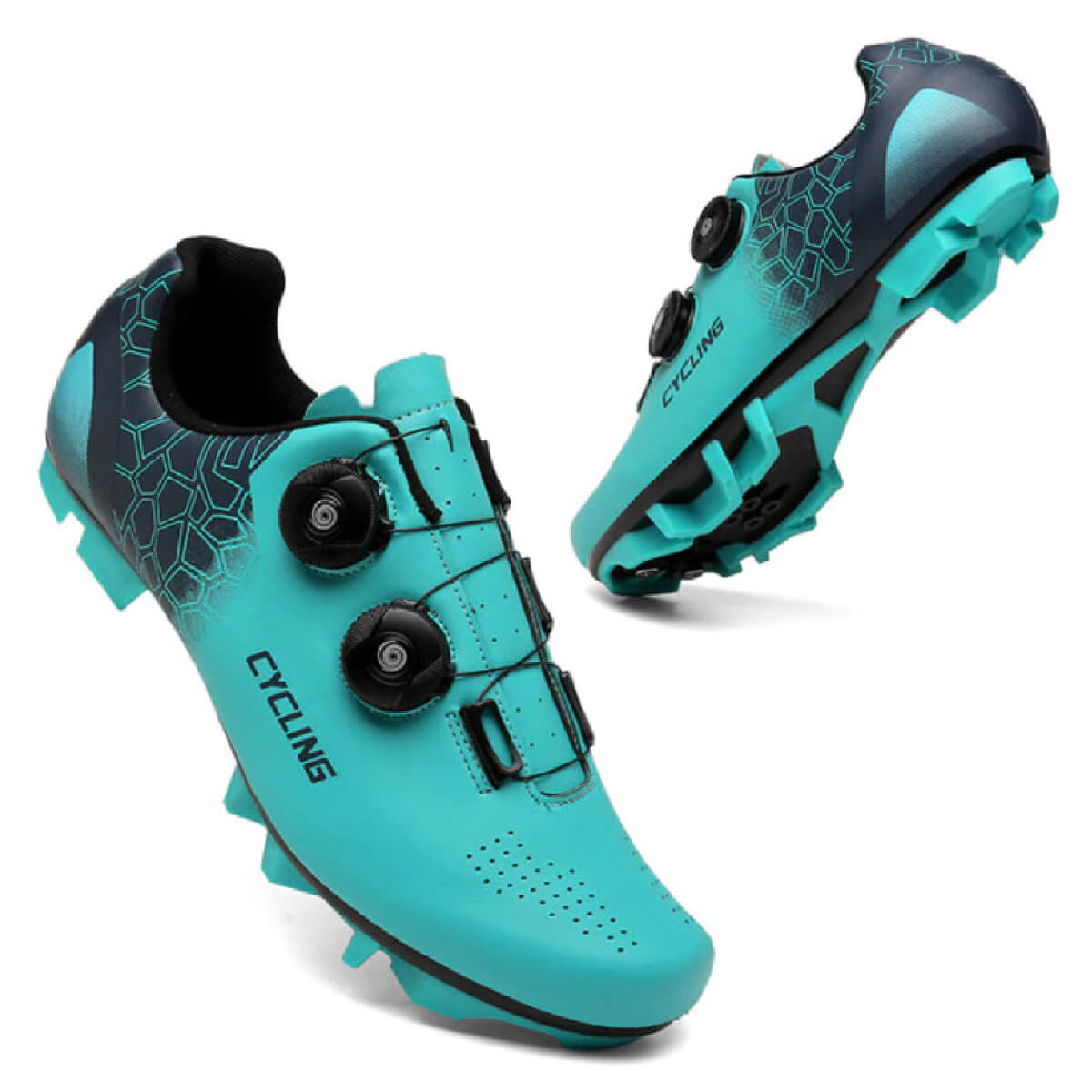 Atomic Cyan Cycling Shoes