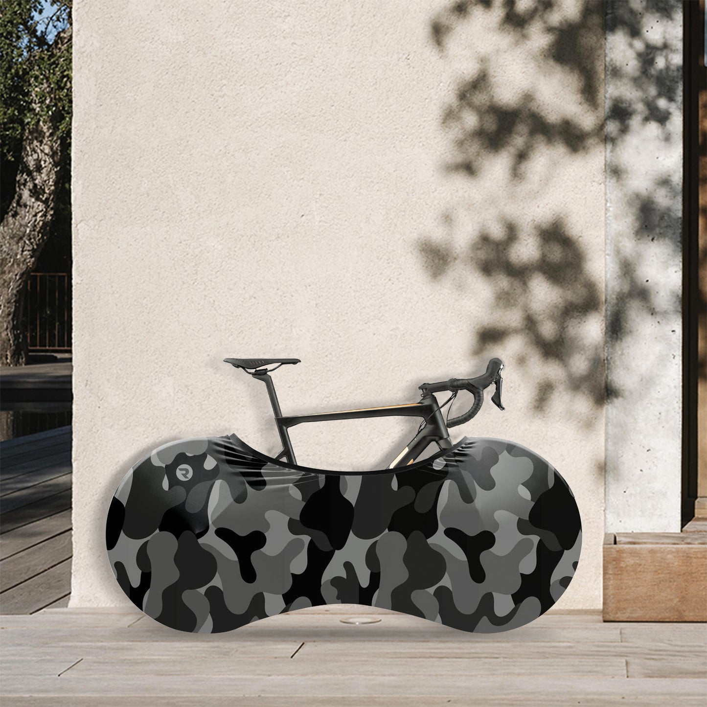 Gray Camo Bicycle Wheels Cover