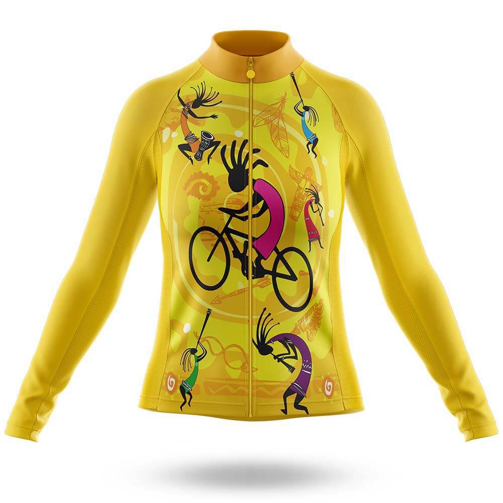 Yellow Kokopelli Women's Cycling Kit