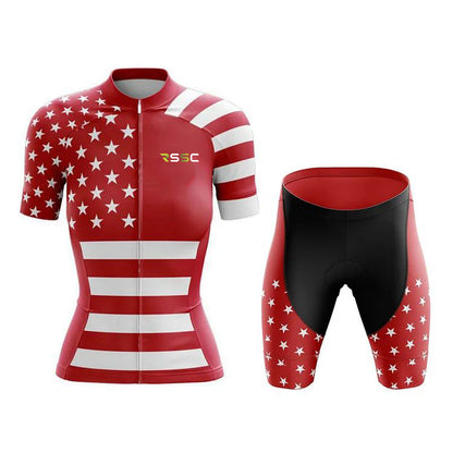 Red American All Star Women's Cycling Kit | Rsscsports