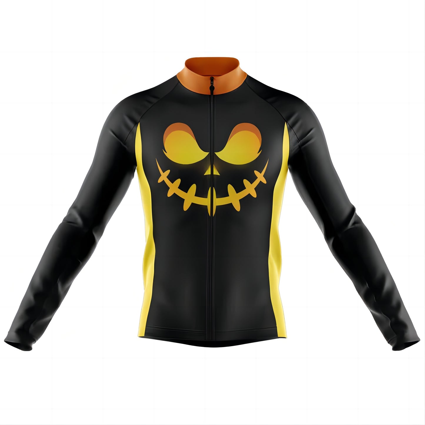 Jack-O-Lantern Langarm-Radtrikot für Herren