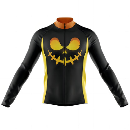 Maillot de cyclisme à manches longues pour homme Jack-O-Lantern