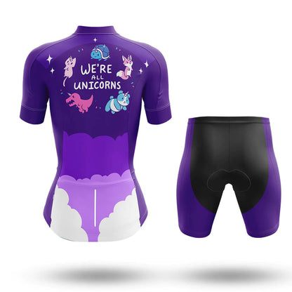 We're All Unicorns Women's Short Sleeve Cycling Kit | Rsscsports