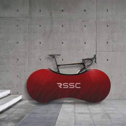 Red Lines Bicycle Wheels Cover