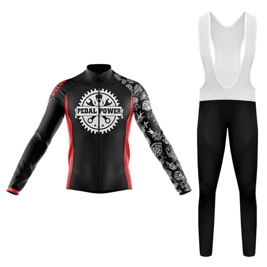 Pedal Power Men's Long Sleeve Cycling Kit