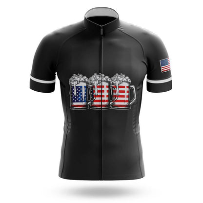 Beer American Flag Men's Short Sleeve Cycling Kit | Rsscsports