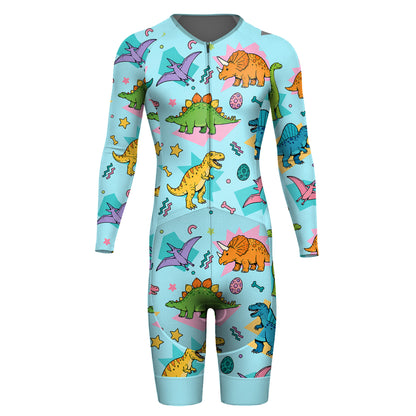 Dinosaur Men's Long Sleeve Triathlon Suit