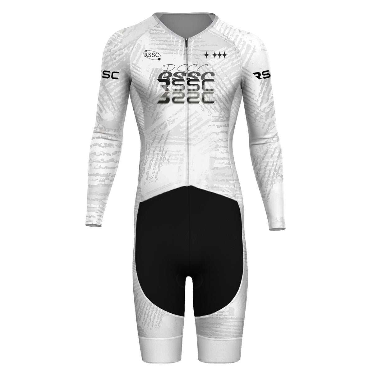 Tuta da triathlon a maniche corte e lunghe Velocity bianca da uomo