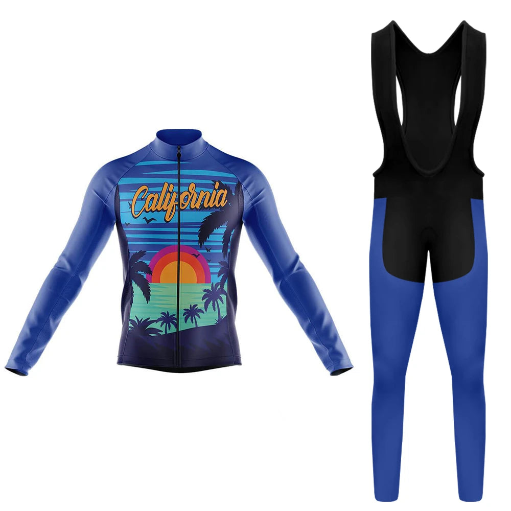 California Summer Men's Long Sleeve Cycling Kit