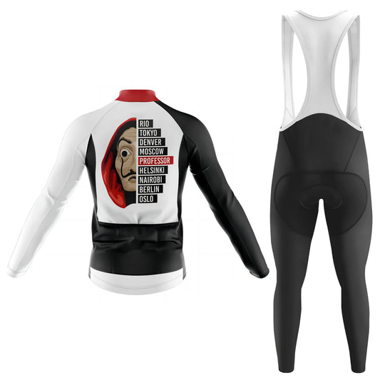 Men's Long Sleeve Cycling Jersey Casa De Papel | RSSC Premium Cycling Kit Back View