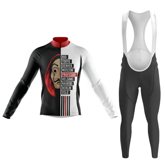 Men's Long Sleeve Cycling Jersey Casa De Papel | RSSC Premium Cycling Kit with Moisture Wicking Fabric
