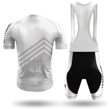 Germany White Men's Short Sleeve Cycling Kit