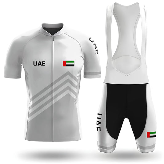 UAE White Men's Short Sleeve Cycling Kit