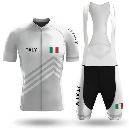Italy White Men's Short Sleeve Cycling Kit