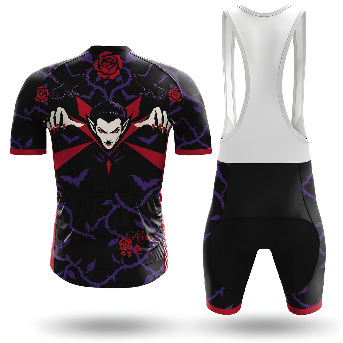 Kurzarm-Radtrikot für Herren „Belgian Surrealismus“