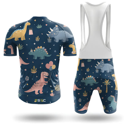Completo da ciclismo da uomo a maniche corte con motivo dinosauri