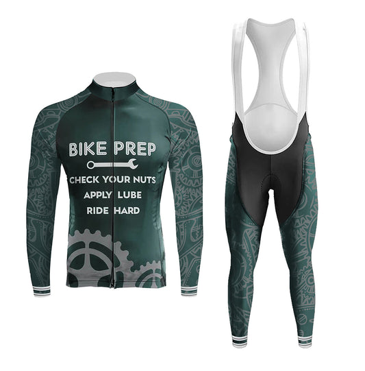 Men's Long Sleeve Cycling Jersey Bike Prep | RSSC Premium Cycling Kit with Moisture Wicking Fabric