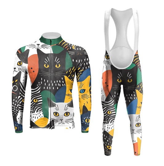 A Bunch Of Cats Men's Long Sleeve Cycling Kit (Clearance Sale)