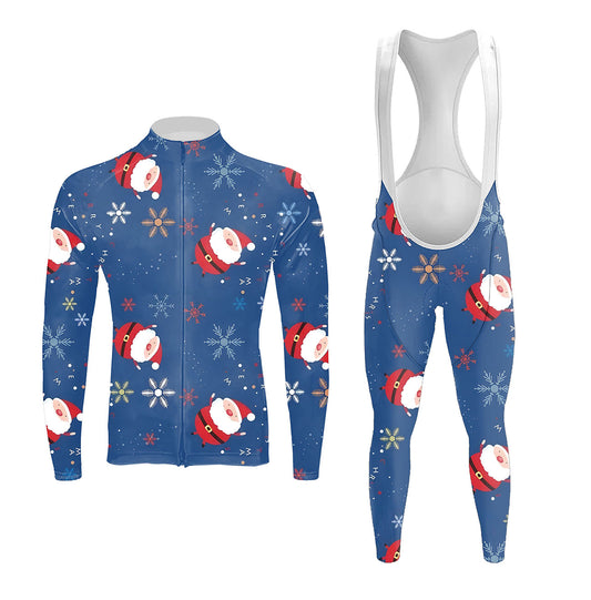 Men's Long Sleeve Cycling Jersey Christmas Cartoon Pictures | RSSC Premium Cycling Kit with Moisture Wicking Fabric